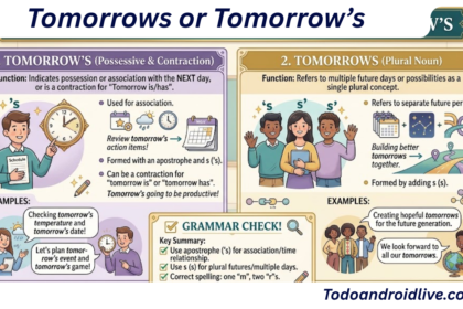 Tomorrows or Tomorrow’s