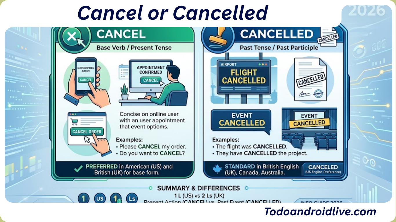 Cancel or Cancelled